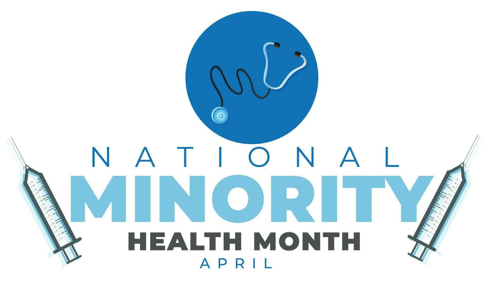 National Minority Health Month. background, banner, card, poster, template. Vector illustration.