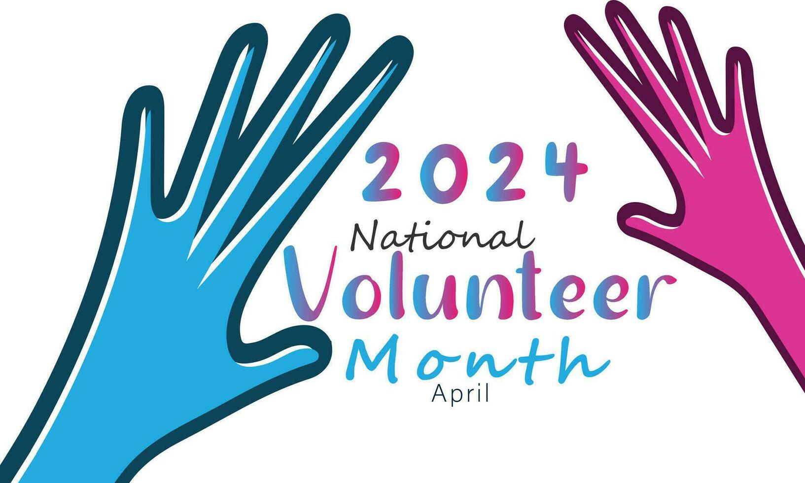 National Volunteer Month. background, banner, card, poster, template