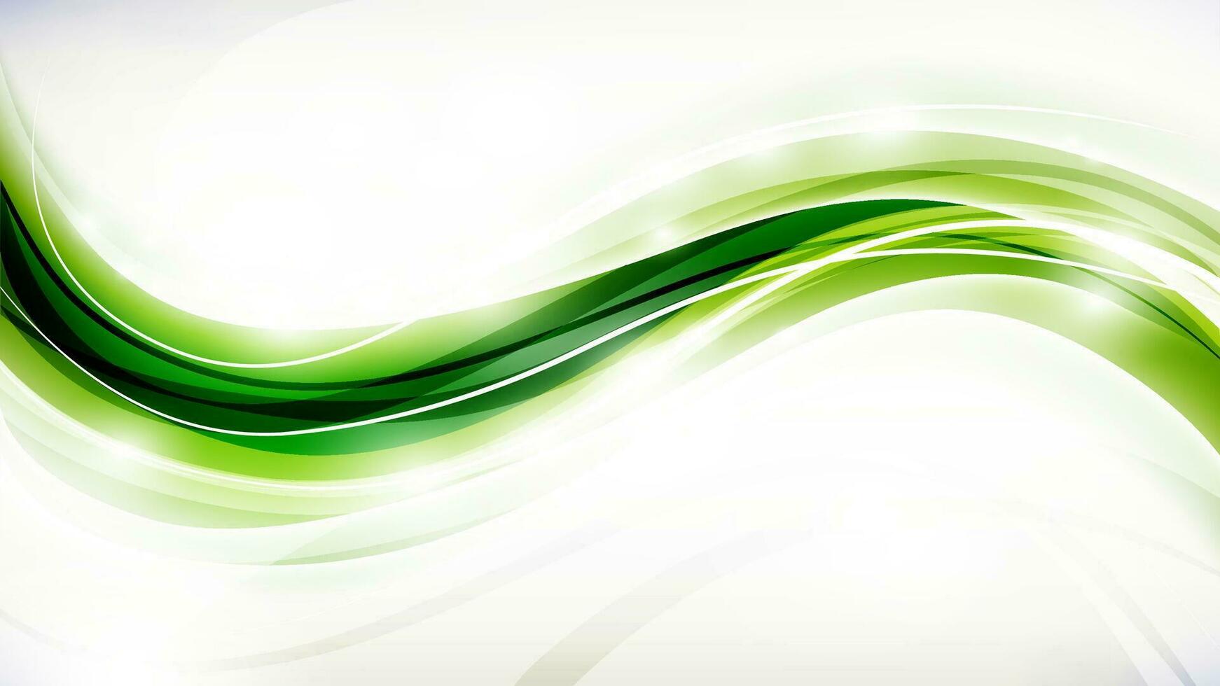 ecología resumen vector antecedentes. natural fluir energía concepto fondo. verde ola diseño promoviendo sustentabilidad y orgánico armonía