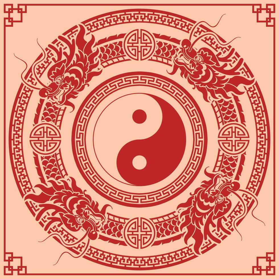 Happy chinese new year 2024 the dragon zodiac sign vector