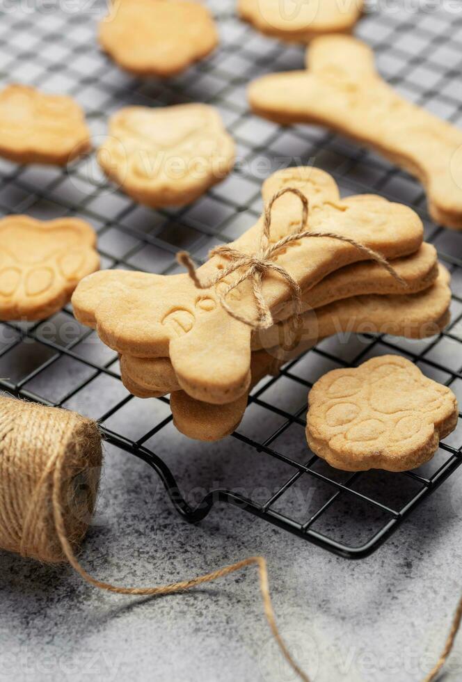 Homemade dog biscuits photo