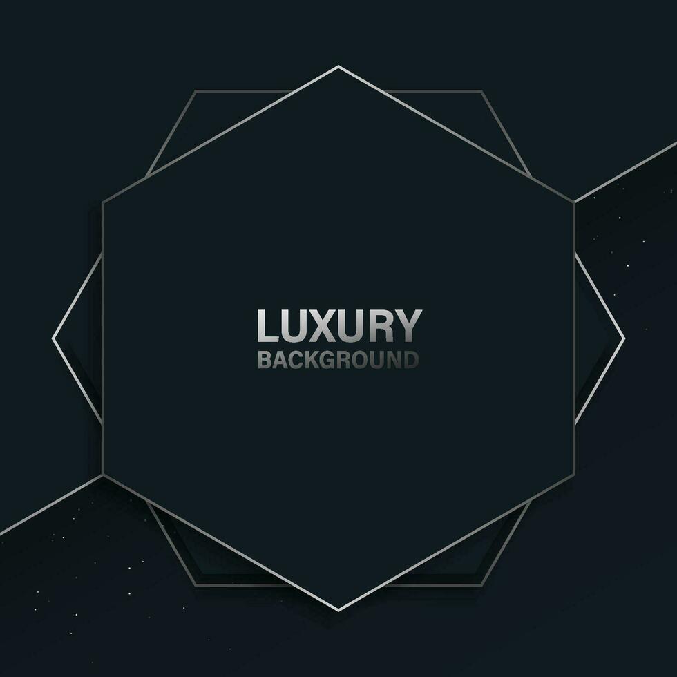 Luxury background with hexagonal and line. vector