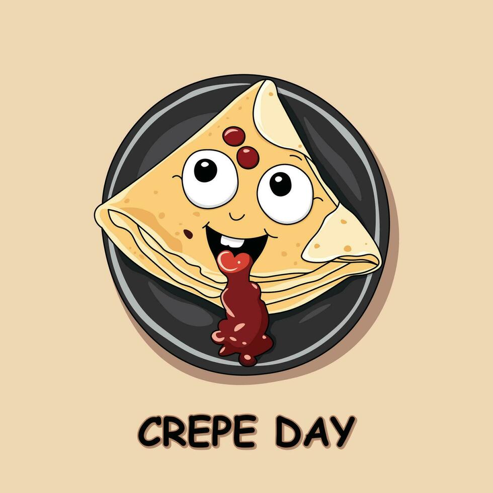 crepe día antecedentes. vector