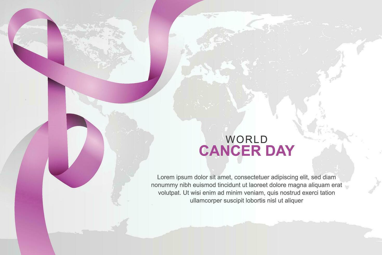 World Cancer Day background. vector