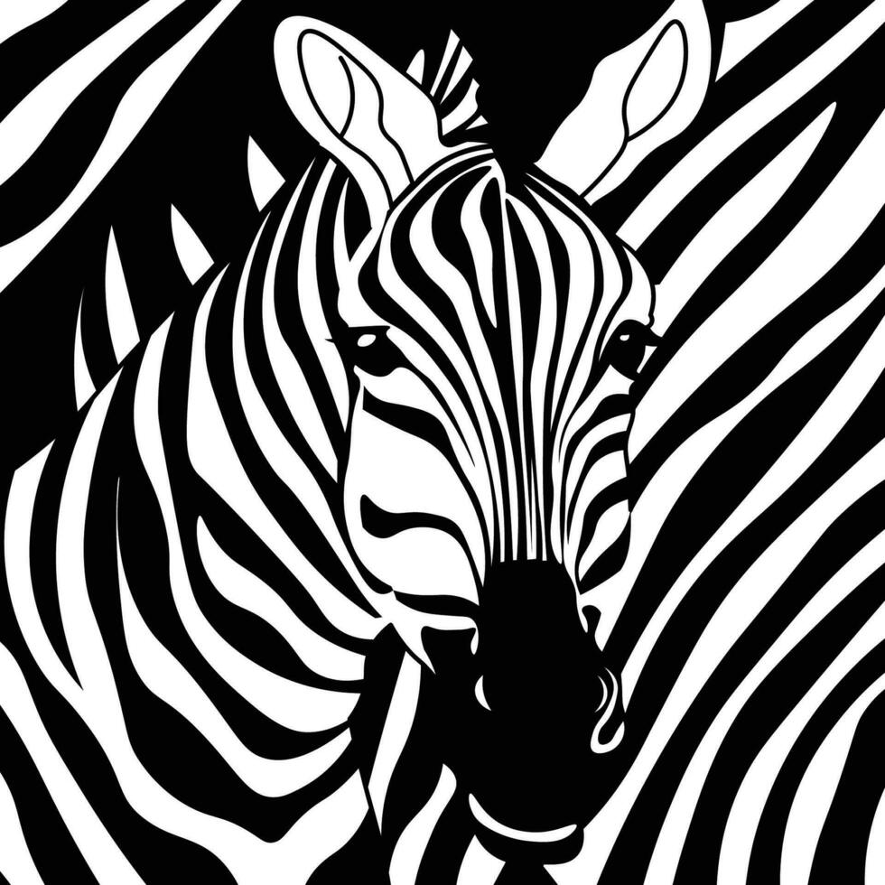 Zebra cartoon background. vector