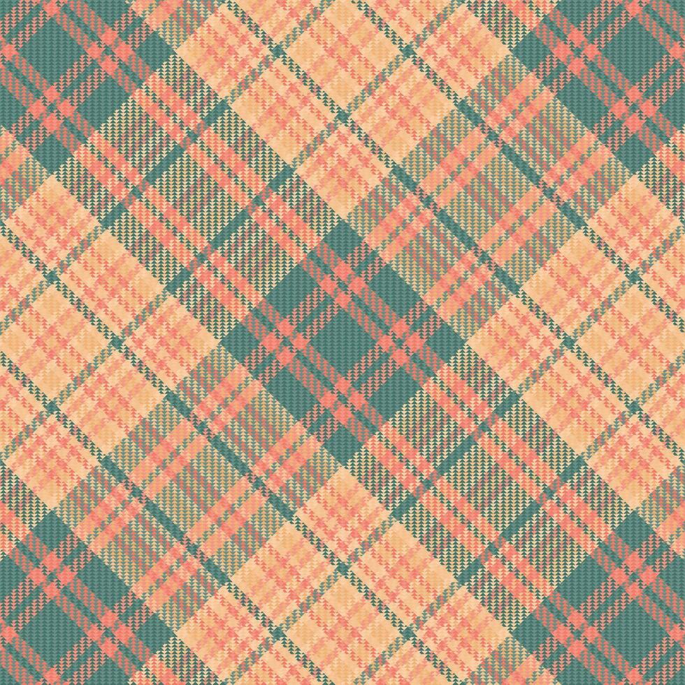 Tartan plaid pattern with texture and summer color. vector