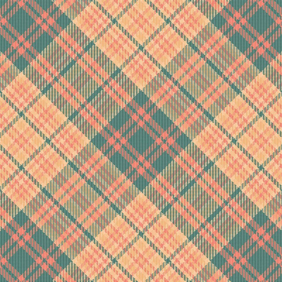 Tartan plaid pattern with texture and summer color. vector