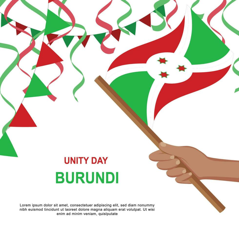 unidad día Burundi antecedentes. vector