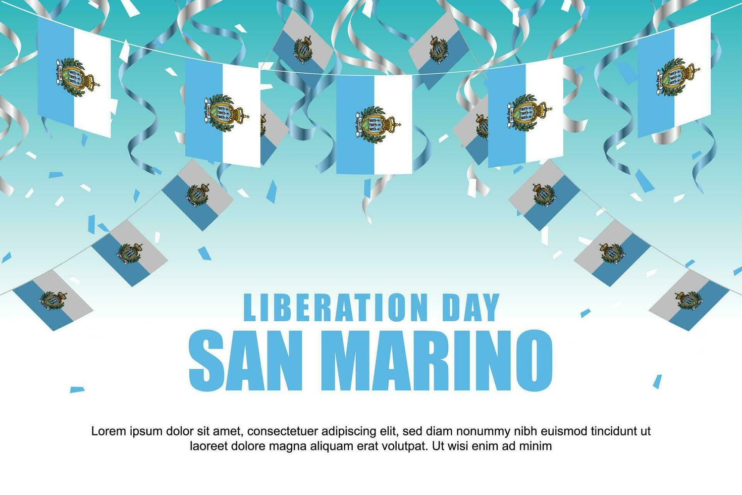 liberación día san marino antecedentes. vector