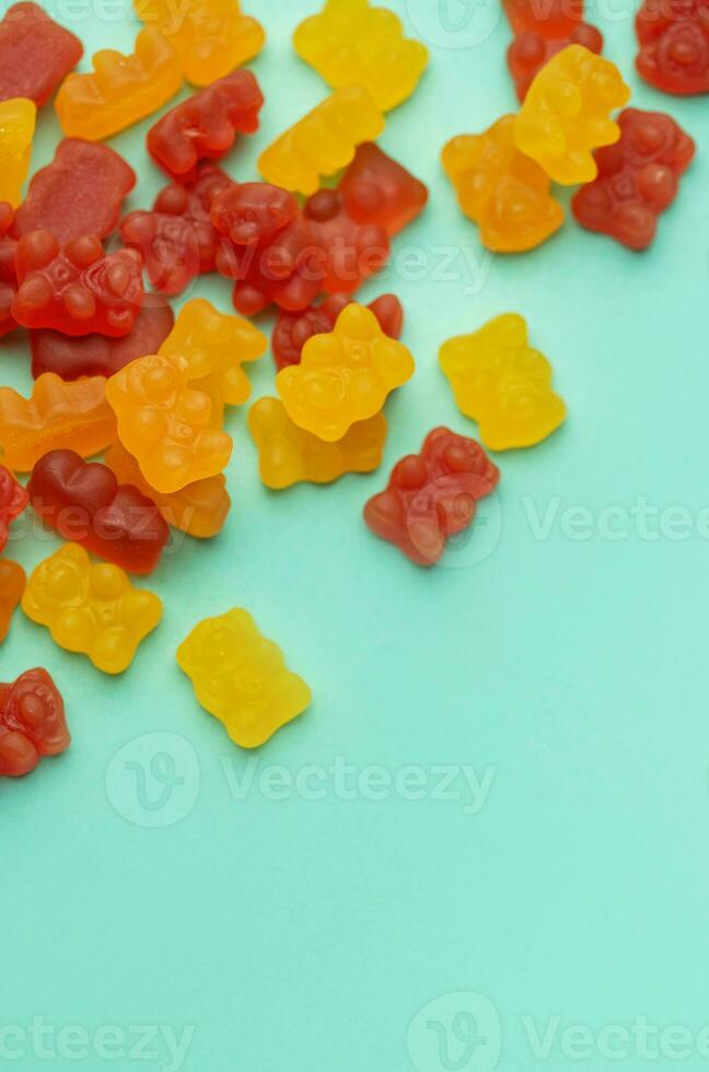 Vitamins for children,   jelly gummy bears candy photo