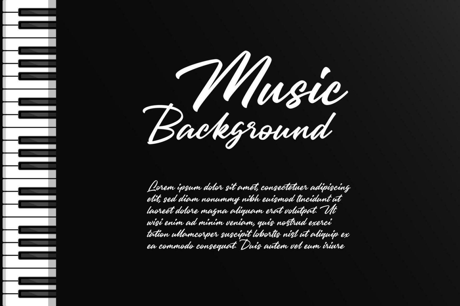 Music background with piano keys illustration. Music concept. Vector
