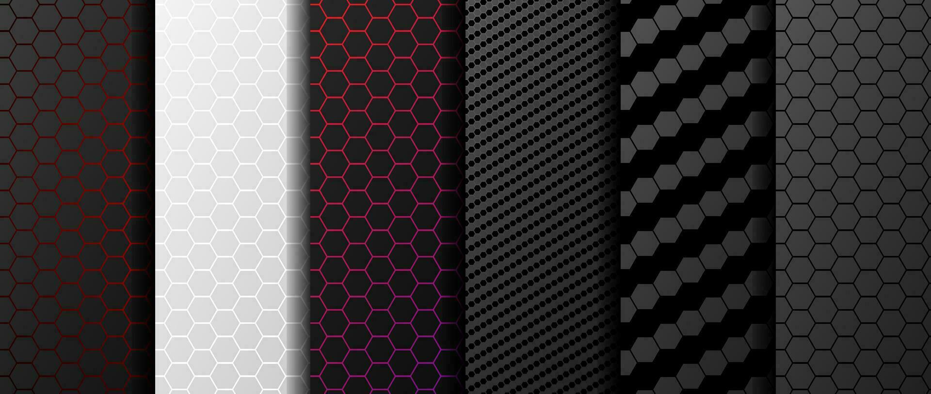 Carbon Fiber texture set background illustration vector