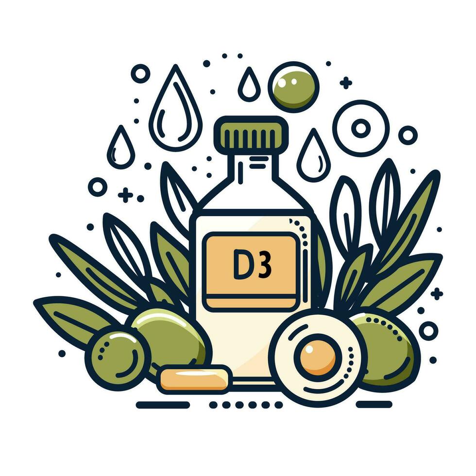Olive oil and olives vector line icon. Olive oil bottle with olives and olive branch. Nutrition and healthy life style concept.