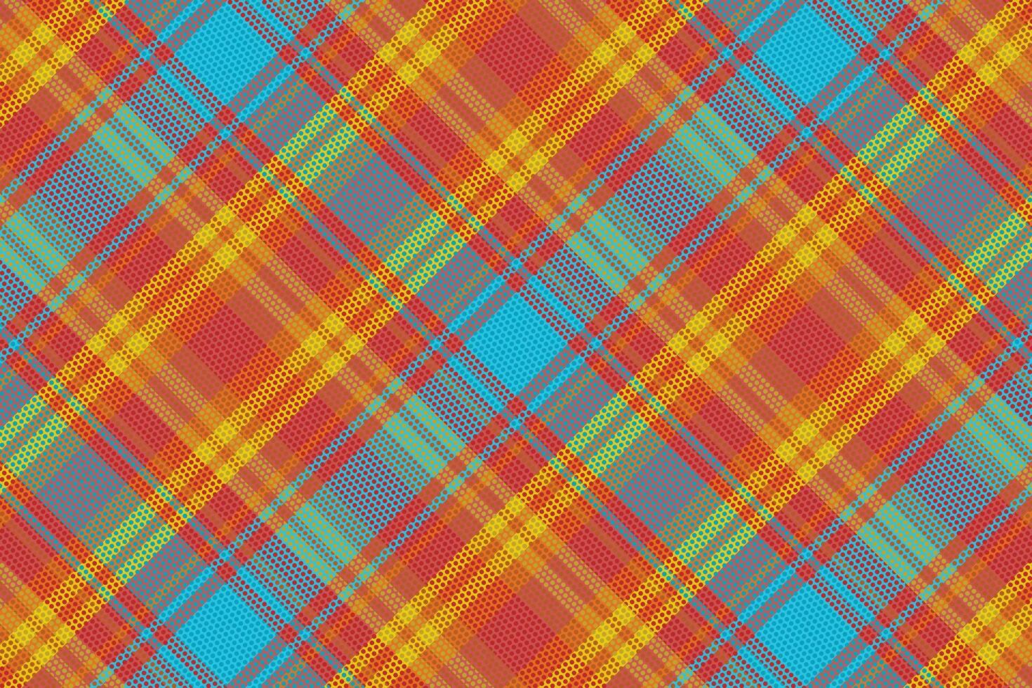Tartan plaid pattern with texture and summer color. vector
