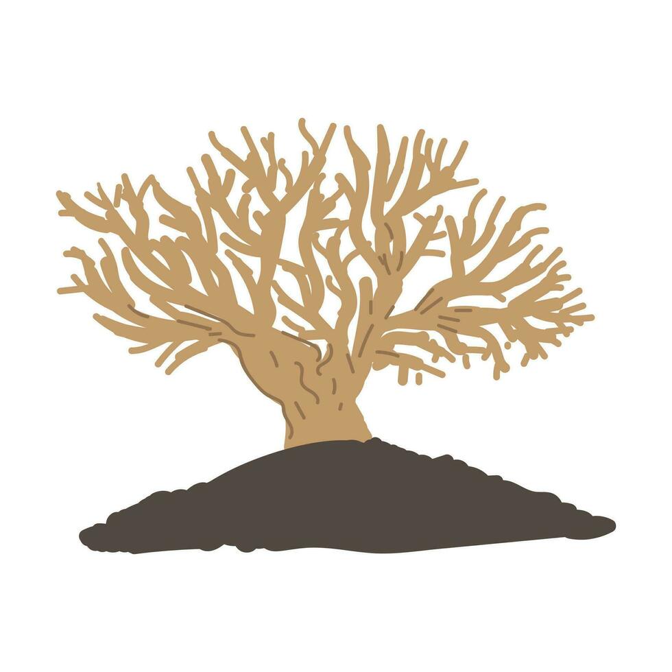 tree for planting in spring - hand drawn style vector