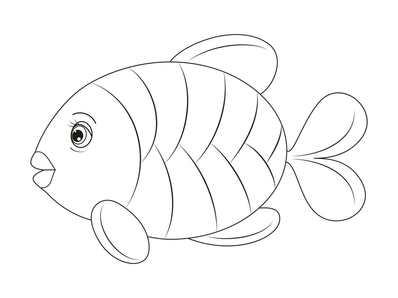 Coloring page, coloring book page. Black and white vector illustration.