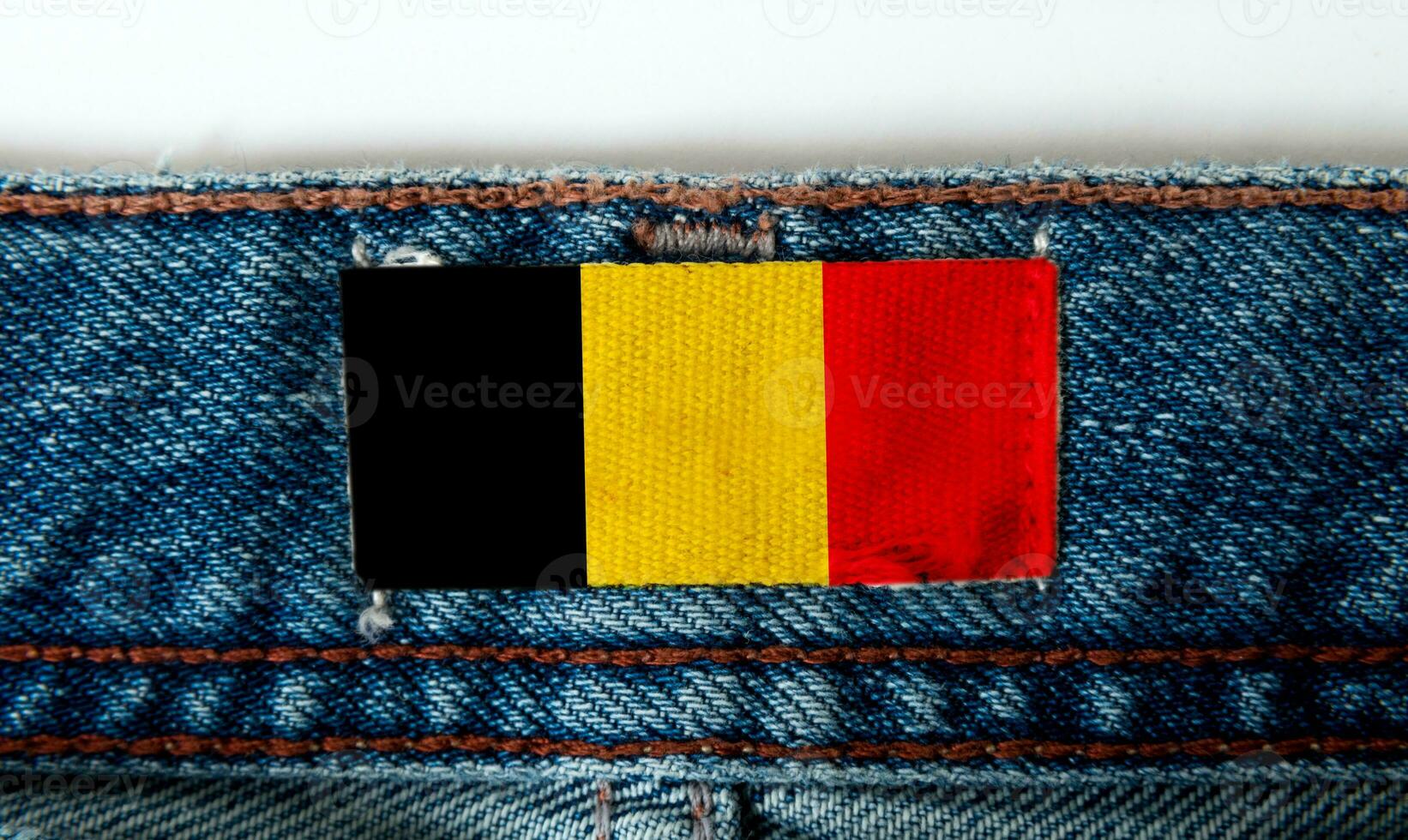 Flag on the label of the jeans photo