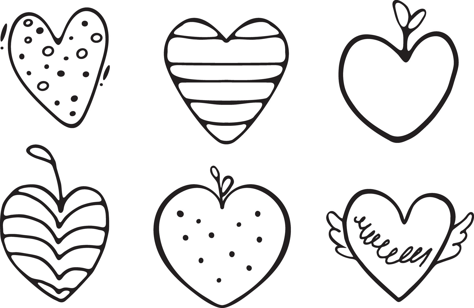 valentine's day coloring pages 36315042 Vector Art at Vecteezy