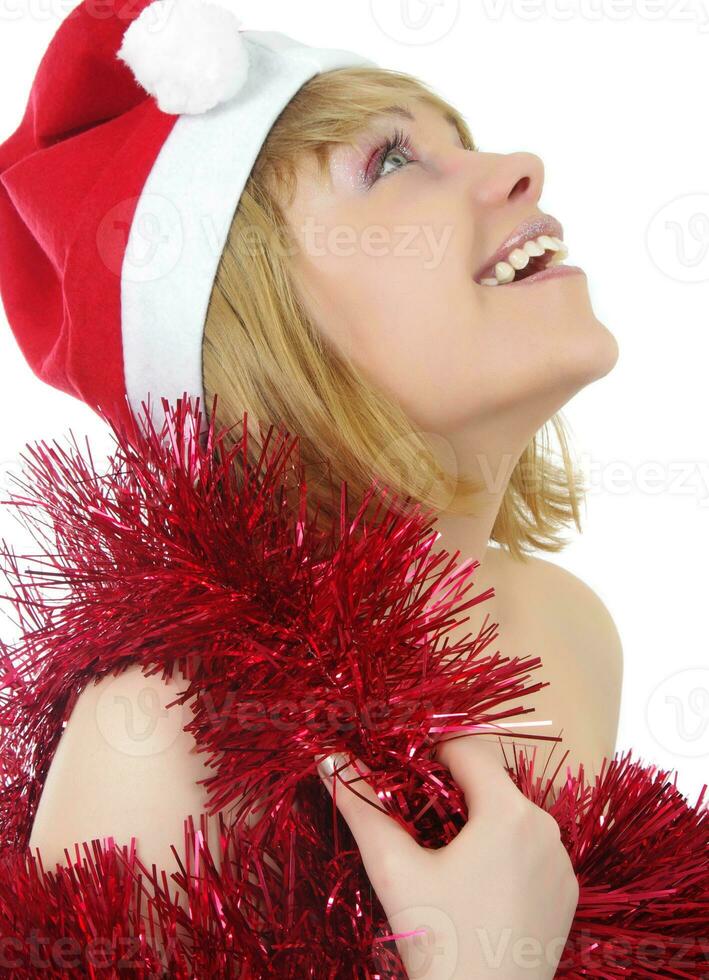 christmas girl closeup photo