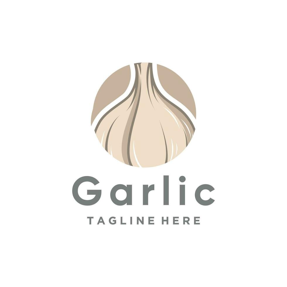 Vector garlic design element icon vector with creative concept modern