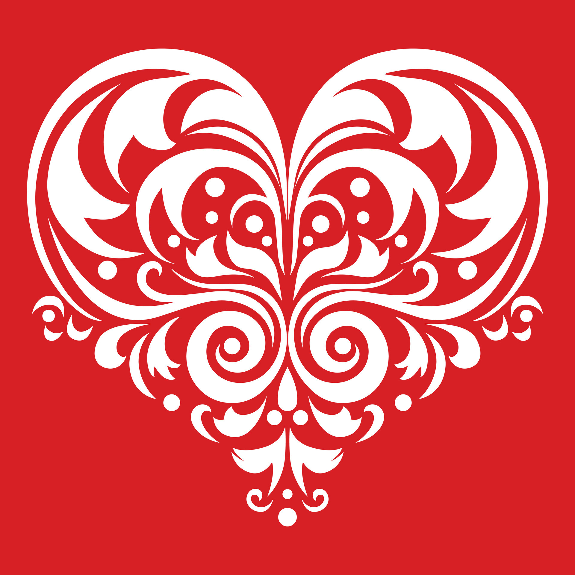 Decorative heart damask ornate style 36315435 Vector Art at Vecteezy