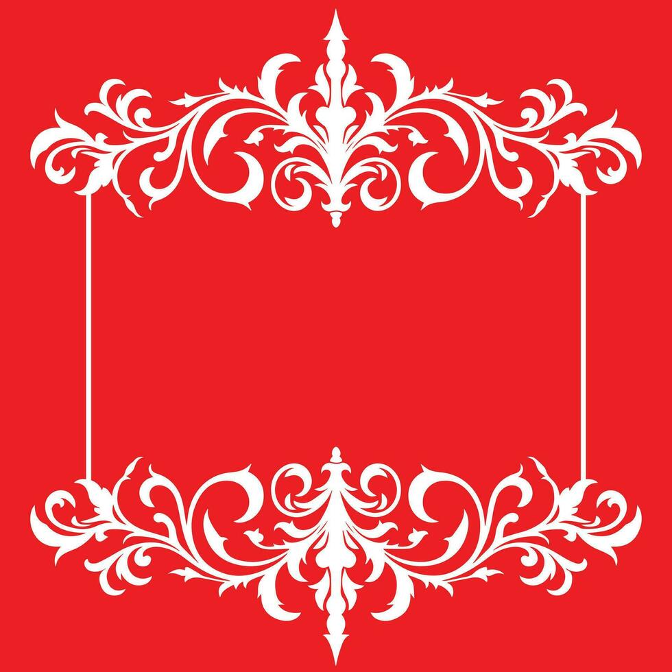flourish romantic frame vector