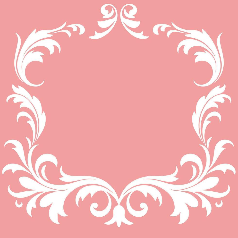 flourish romantic frame vector