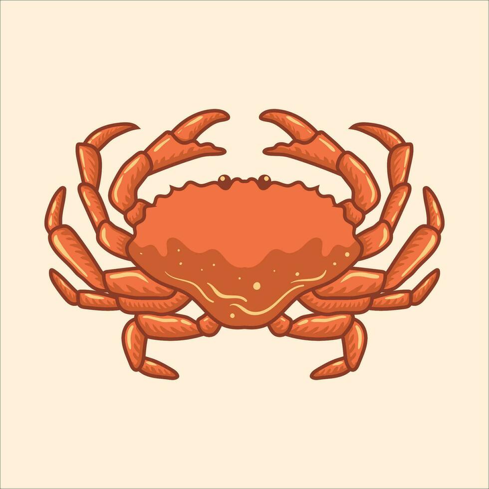 Crab mascot cartoon character illustration vector