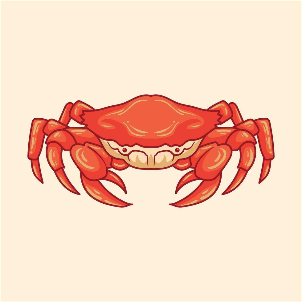 Crab mascot cartoon character illustration vector