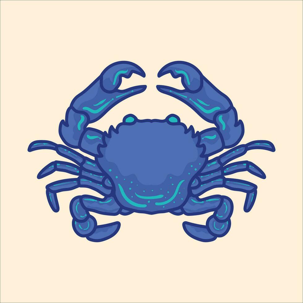 Crab mascot cartoon character illustration vector