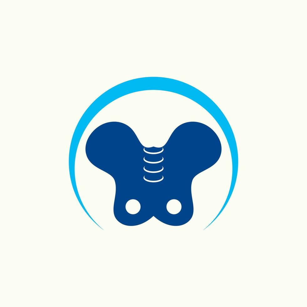 Logo design graphic concept creative premium abstract vector stock unique simple of hip bone anatomy circle swoosh. Related to health therapy injuries