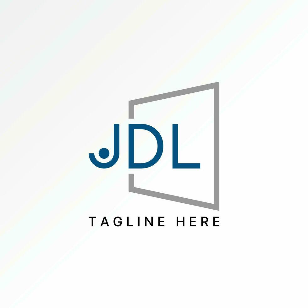 Logo design graphic concept creative premium vector abstract stock unique initial letter JDL font human line window screen Related to art happy active