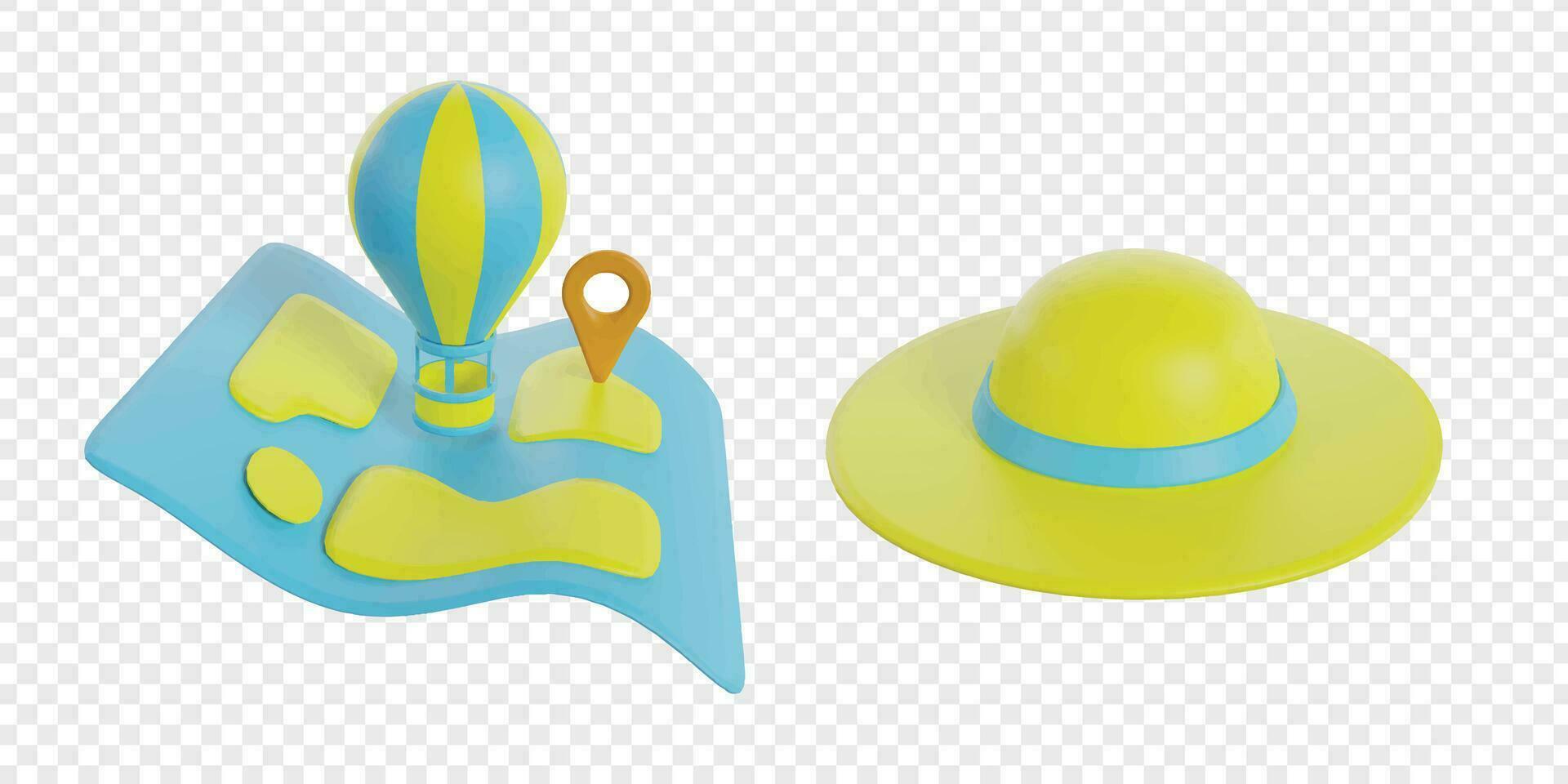 viaje fiesta 3d íconos hacer clipart. vector