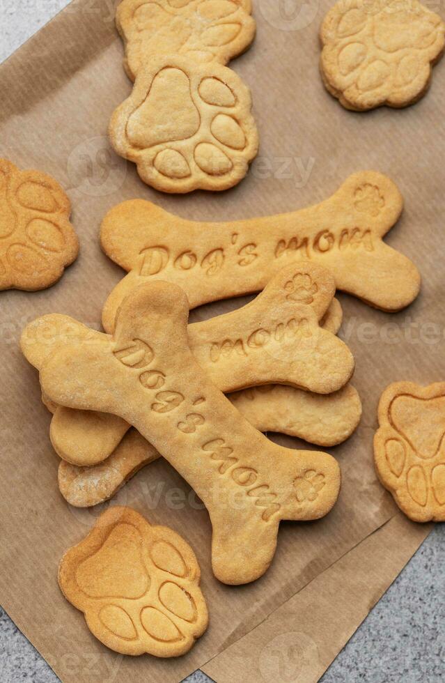 Homemade dog biscuits photo