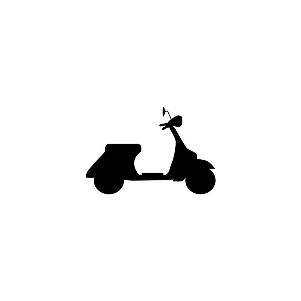 clásico scooter. motocicleta logo, icono vector