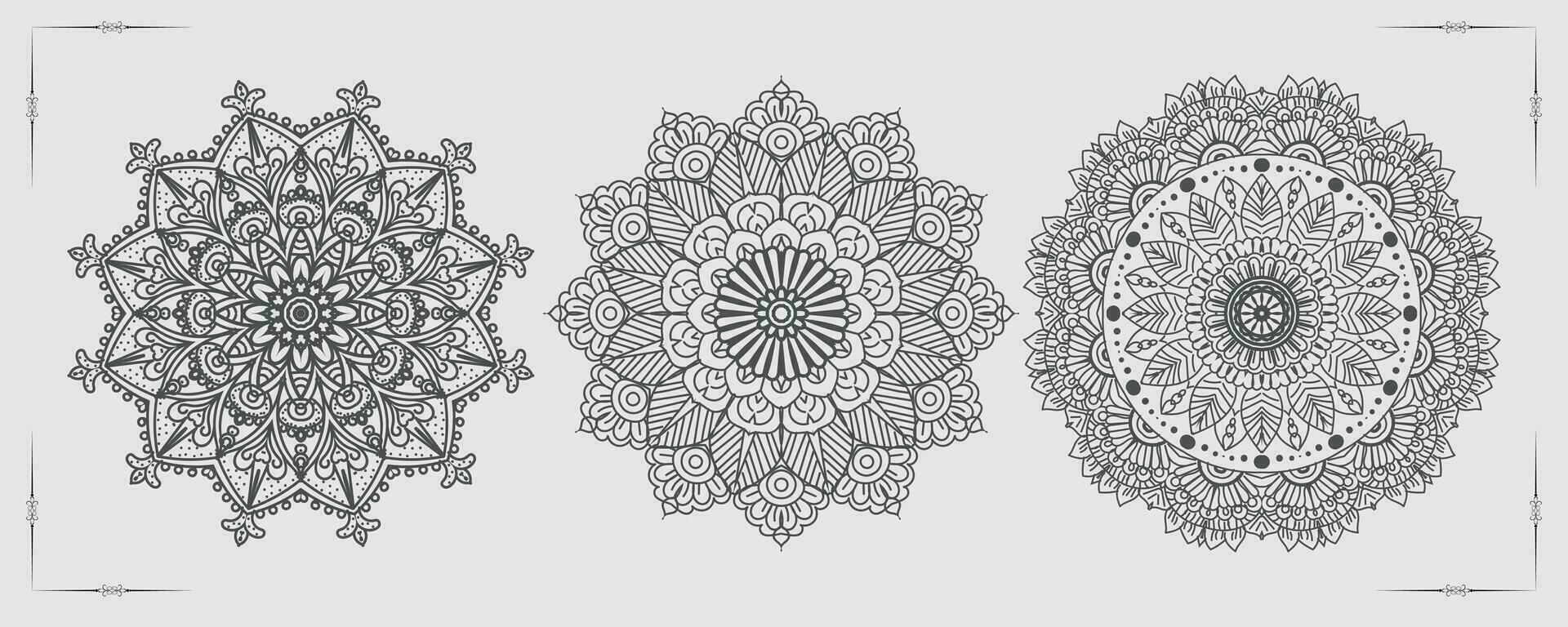 vector lujo mandala modelo antecedentes y ornamental diseño para colorante página, saludo tarjeta, invitación, tatuaje, floral mándala