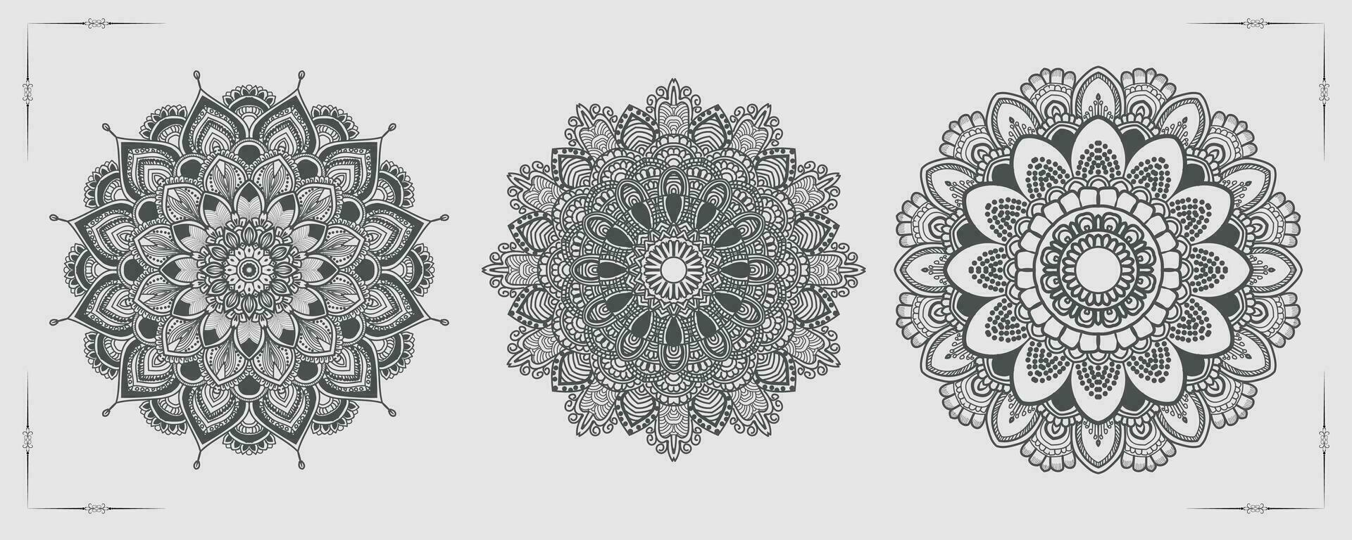 vector lujo mandala modelo antecedentes y ornamental diseño para colorante página, saludo tarjeta, invitación, tatuaje, floral mándala