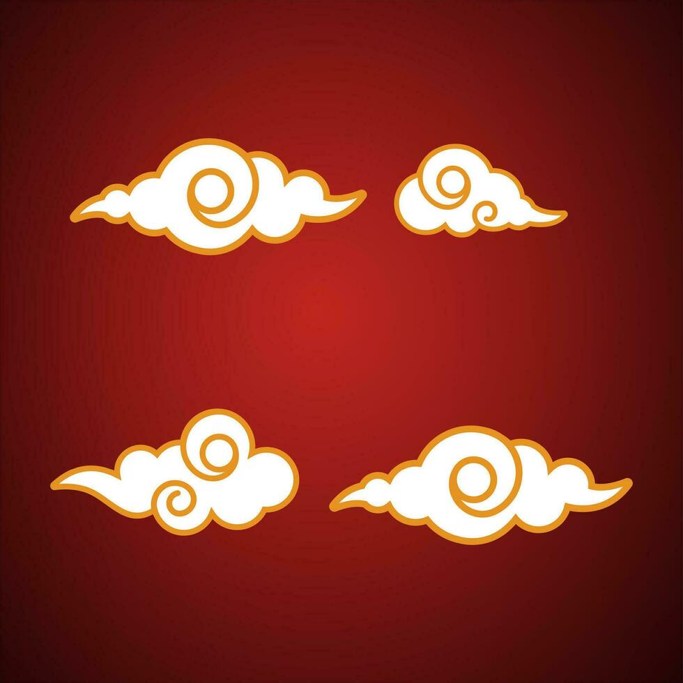 Chinese cloud element. for happy new year, background vector