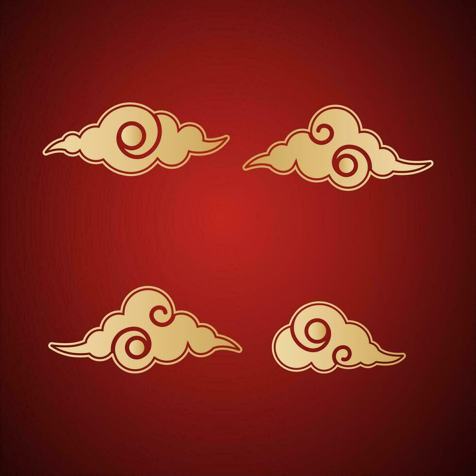 Chinese cloud element. for happy new year, background vector