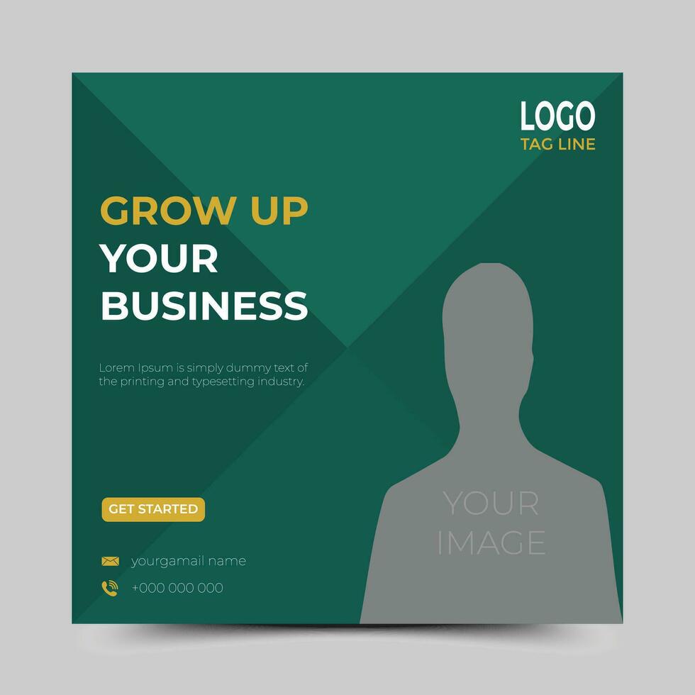 Digital business marketing banner for social media post template vector