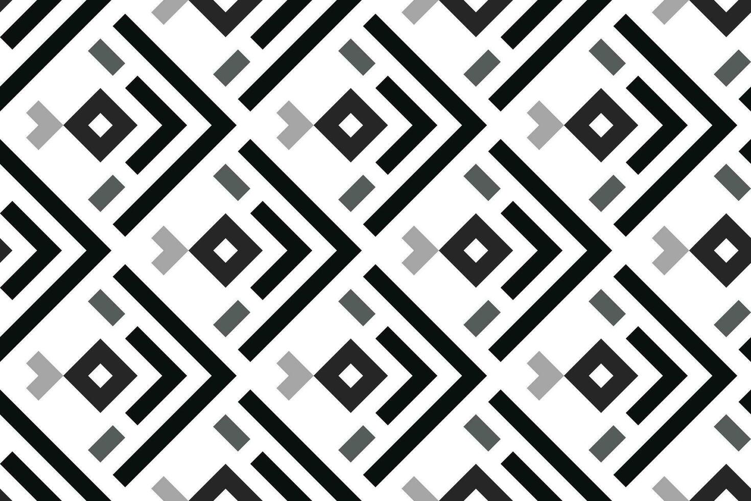 Retro black and white geometric seamless pattern background vector