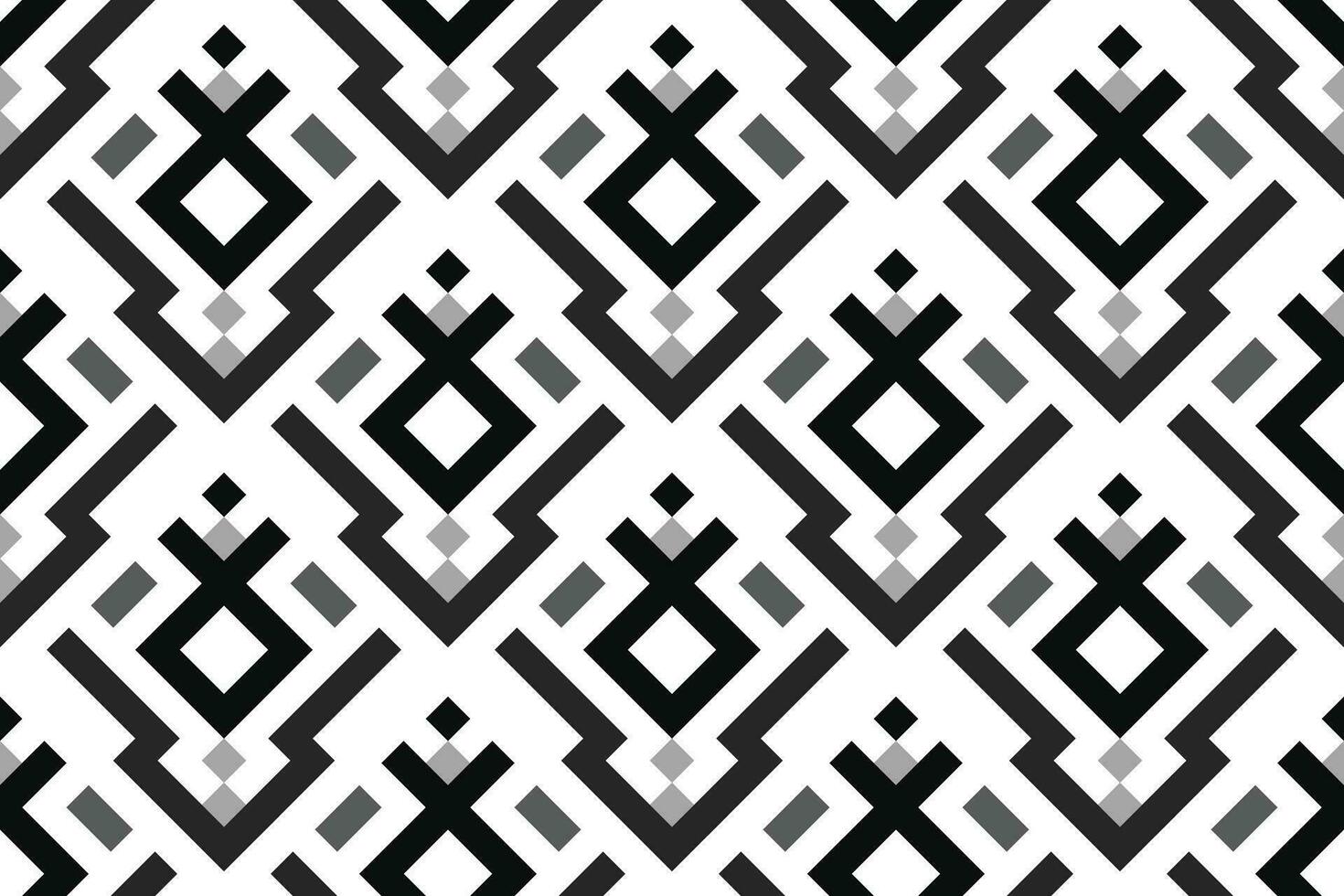Retro black and white geometric seamless pattern background vector