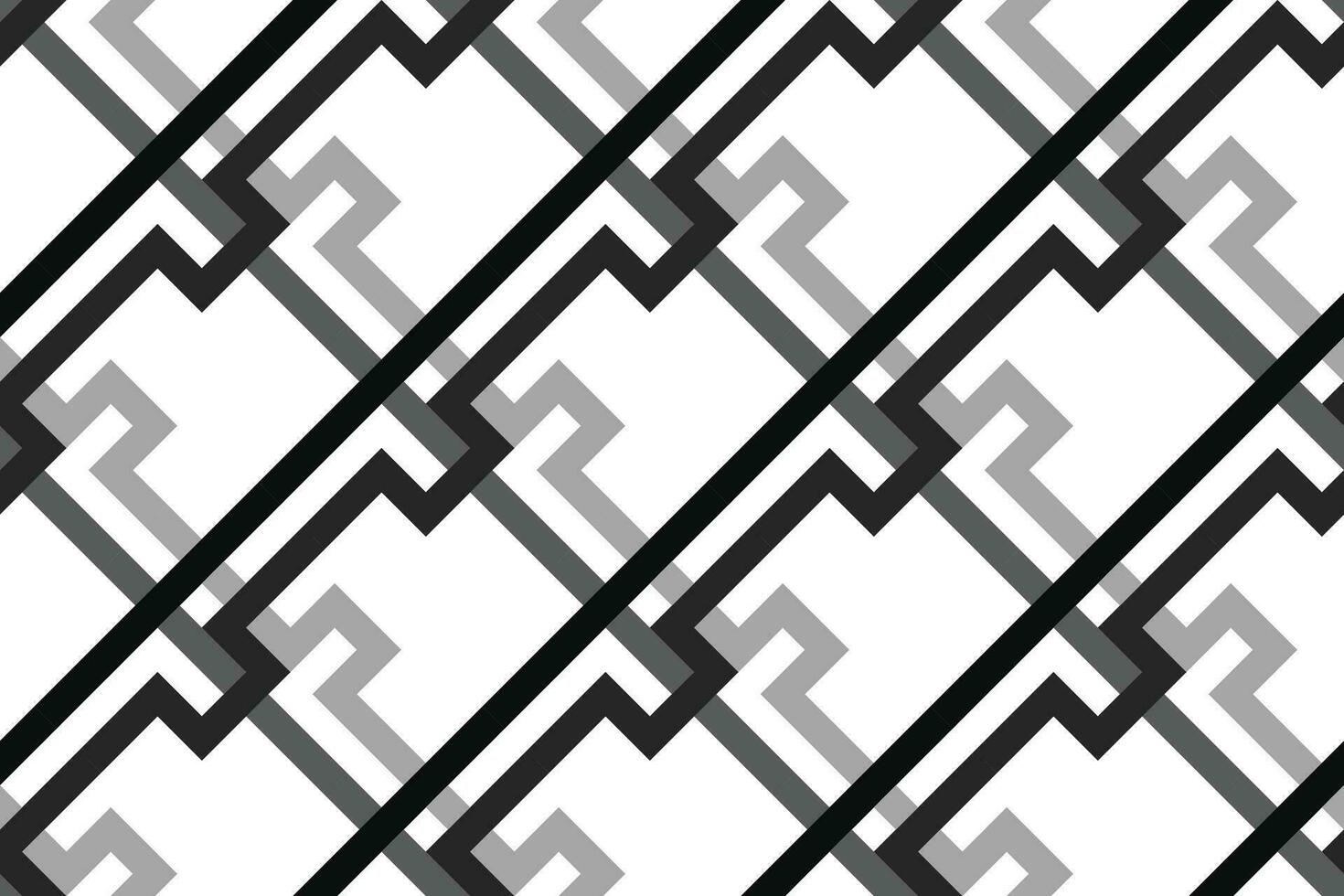 Retro black and white geometric seamless pattern background vector