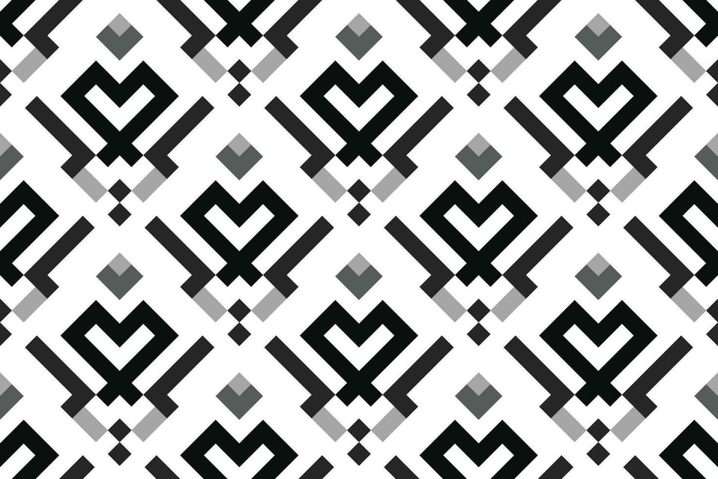 Retro black and white geometric seamless pattern background vector