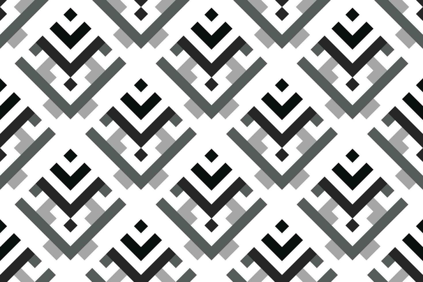 Retro black and white geometric seamless pattern background vector