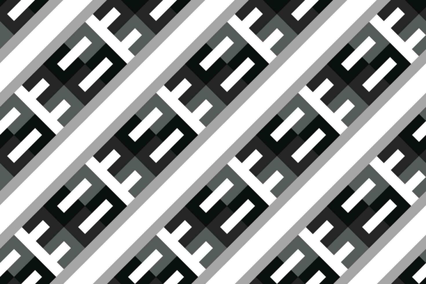 Retro black and white geometric seamless pattern background vector