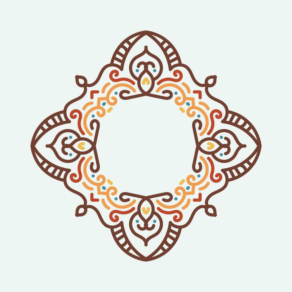 Decorative vintage frame. Vector design. floral ornament