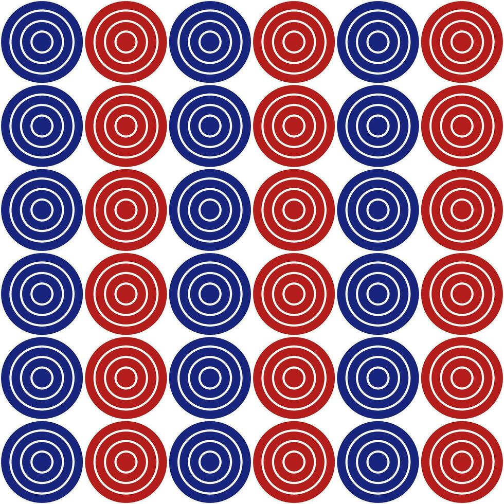 4th of July circle pattern. Circle vector seamless pattern. Decorative element, wrapping paper, wall tiles, floor tiles, bathroom tiles.