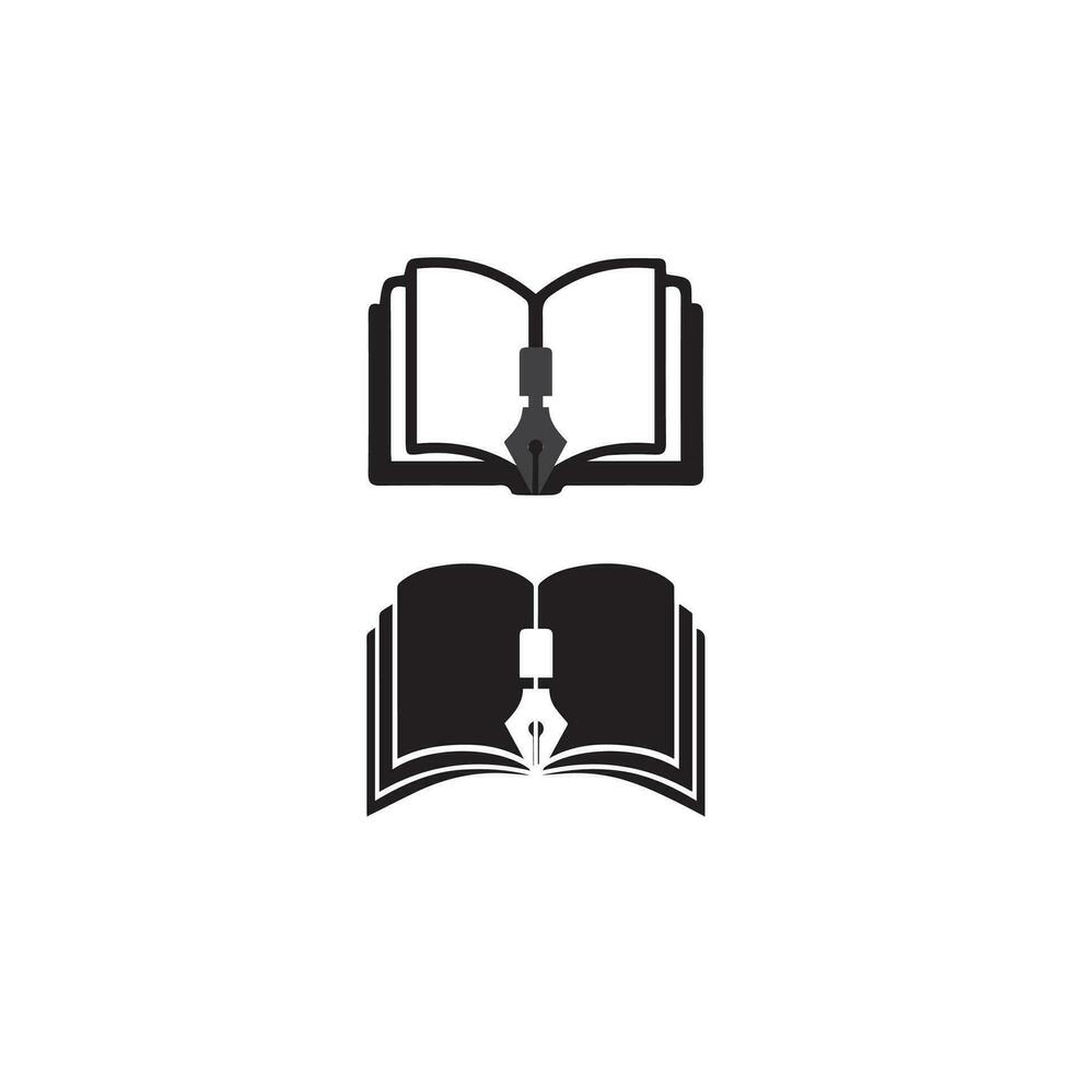 Blank vertical book template.Book icons set, logo isolated on white background, vector illustration.