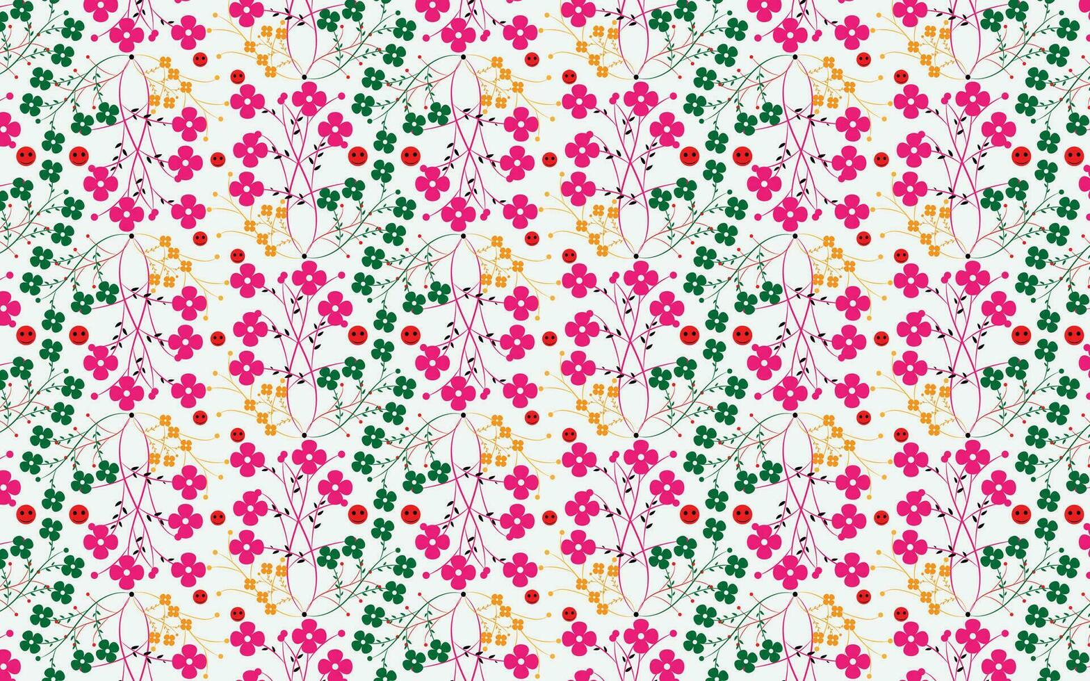 Wildflower pattern transparent background vector design
